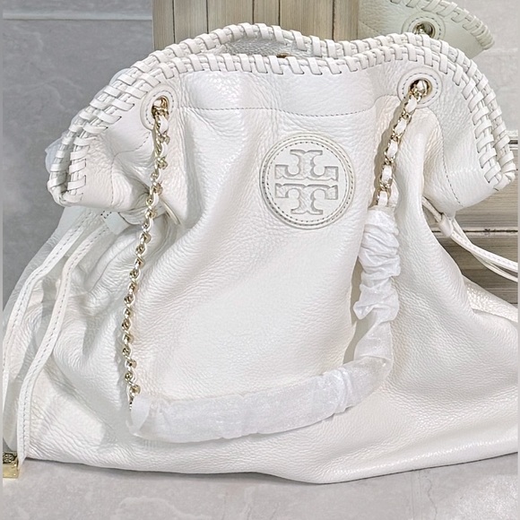 NWT - TORY BURCH "MARION" SHOULDER HANDBAG (WHITE) - Picture 5 of 15